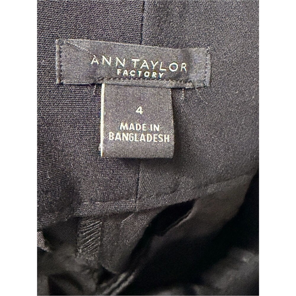Ann Taylor Factory Black Stretch Bootcut Dress Pants Office Workwear Size 4 - Picture 5 of 6